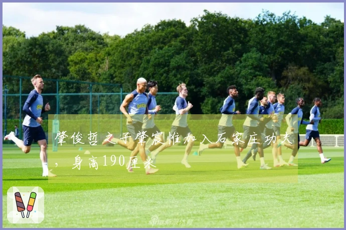 肇俊哲之子肇宸惟加入石家庄功夫，身高190厘米